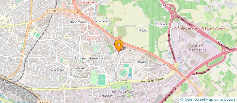 localisation de l'entreprise SA TERRET  BEZIERS