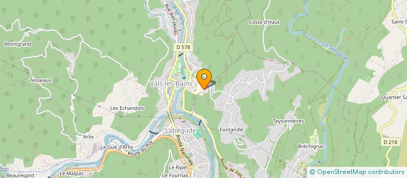 localisation de l'entreprise SA THERMALE CLIMATIQUE DE VALS LES BAINS à VALS-LES-BAINS