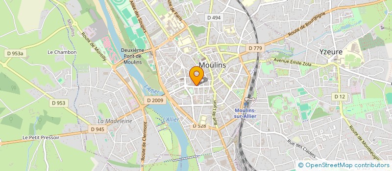localisation de l'entreprise SA TISSUS PRAT à MOULINS