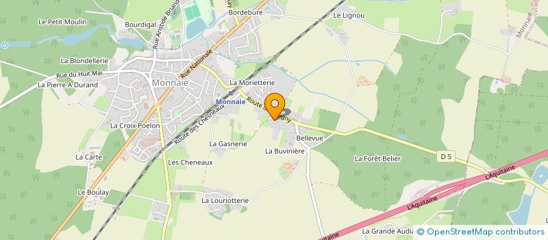 localisation de l'entreprise SA TOURAINE COURTAGE à MONNAIE