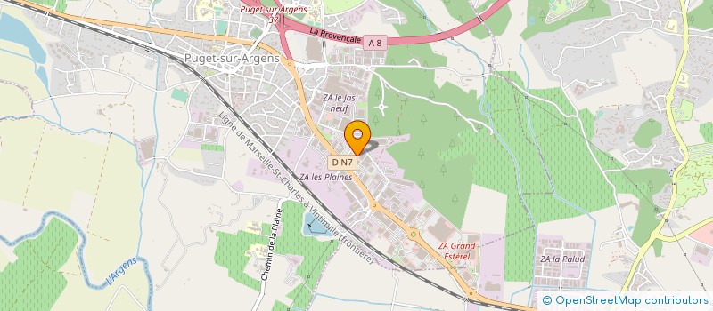 localisation de l'entreprise SA TRANSPORTS SODILOT à PUGET-SUR-ARGENS
