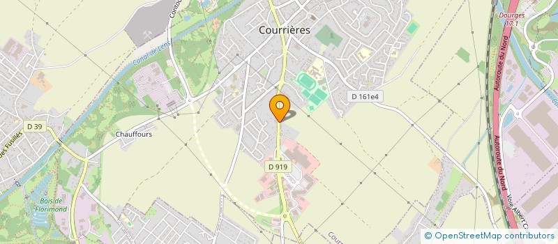 localisation de l'entreprise SA VERALU FRANCE à COURRIERES