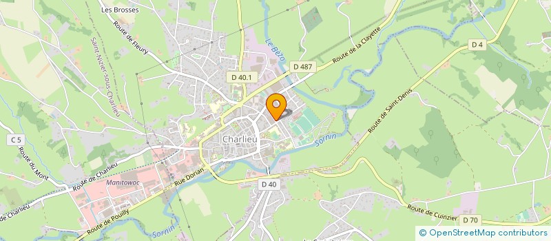 localisation de l'entreprise SA VERASETA à CHARLIEU
