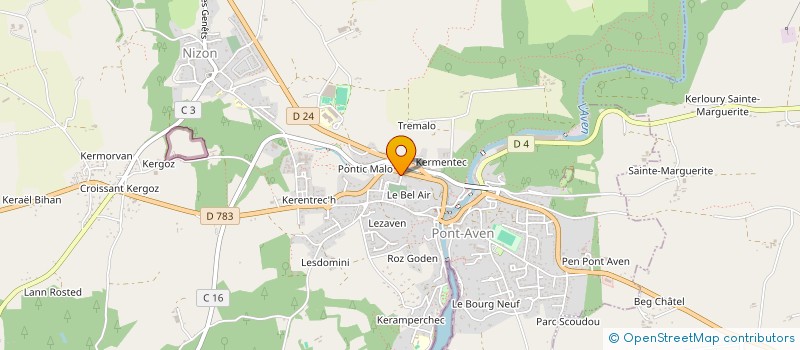 localisation de l'entreprise SA VERMOE à PONT-AVEN