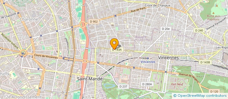 localisation de l'entreprise SA VINCENNES TOURISME  VINCENNES