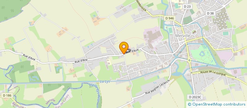 localisation de l'entreprise SA WILLART HOVINE à MERVILLE