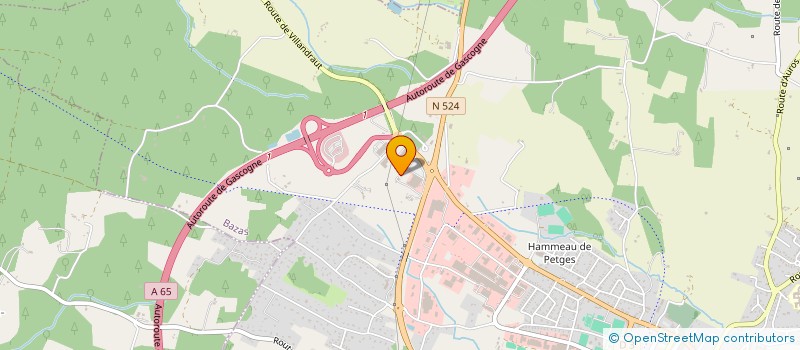 localisation de l'entreprise SA YVON GAILLARD ENTREPRISE  BAZAS