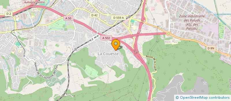 localisation de l'entreprise SA2J  AUBAGNE