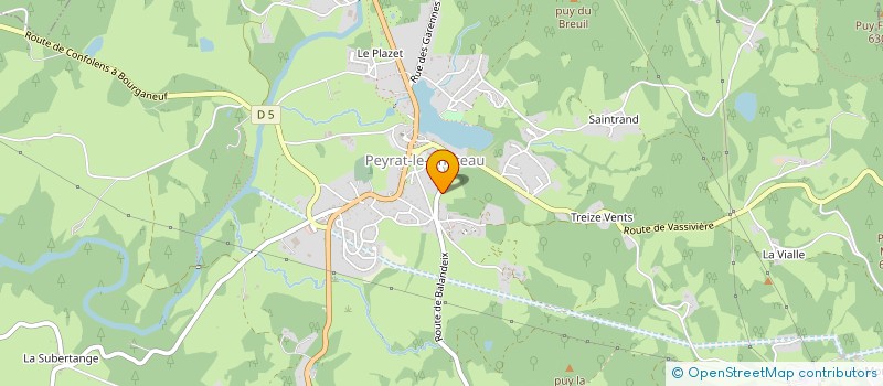 localisation de l'entreprise SAA  PEYRAT-LE-CHATEAU