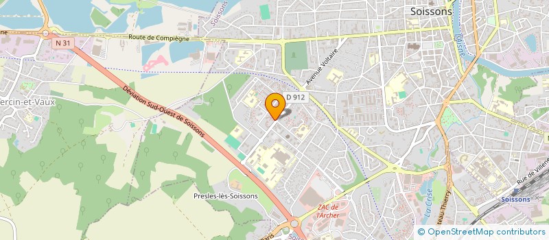localisation de l'entreprise SAAB à SOISSONS