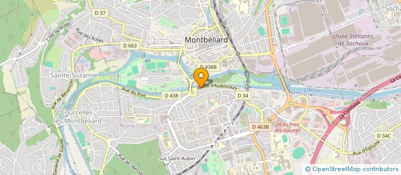 localisation de l'entreprise SAADA à MONTBELIARD