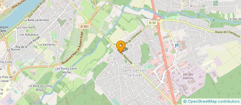 localisation de l'entreprise SAAM  SAINT-GERVAIS-LA-FORET