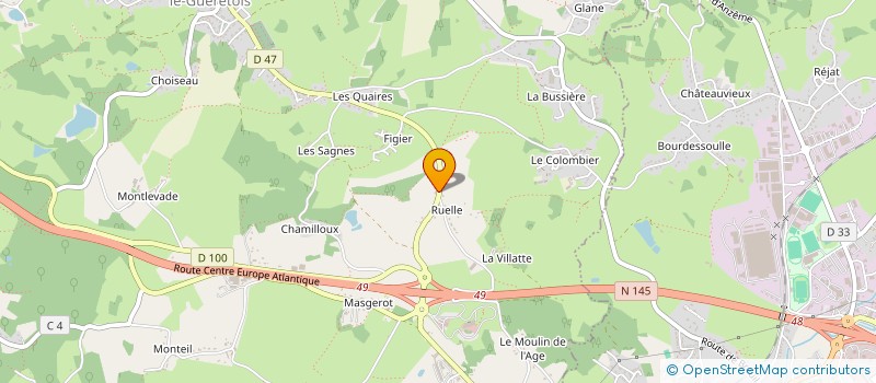 localisation de l'entreprise SAAREC à SAINT-SULPICE-LE-GUERETOIS