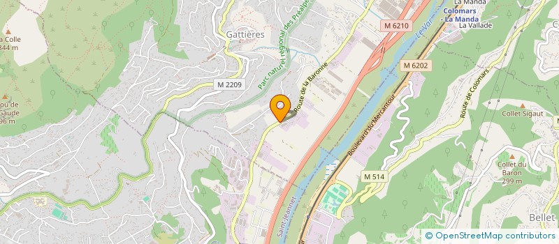 localisation de l'entreprise SAB  GATTIERES