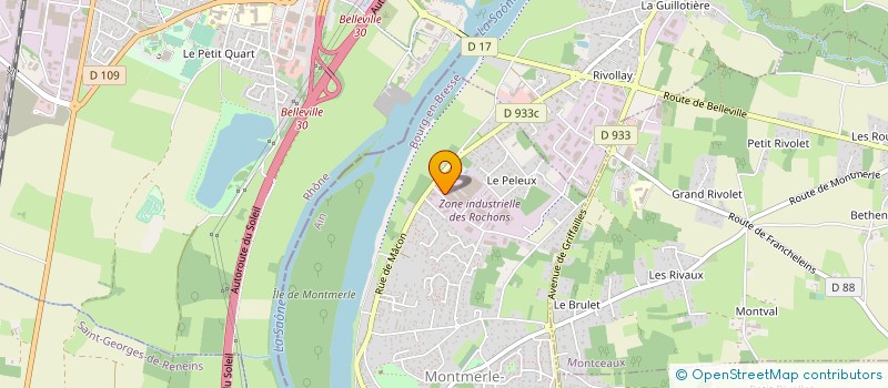 localisation de l'entreprise SAB MONTMERLE à MONTMERLE-SUR-SAONE