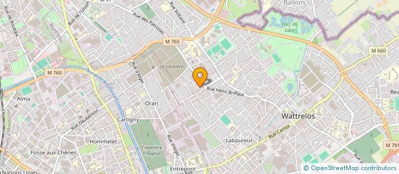 localisation de l'entreprise SAB RENOVATION  WATTRELOS