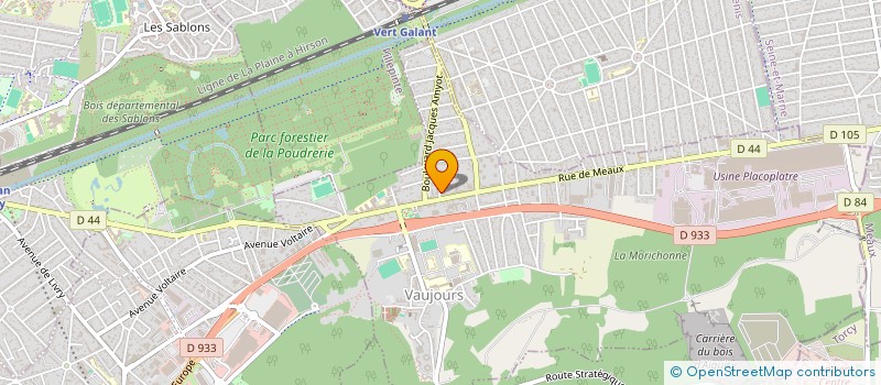 localisation de l'entreprise SAB SECURITE ALARME BLINDAGE  VAUJOURS