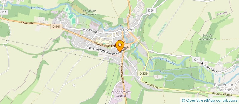 localisation de l'entreprise SAB SERVICES  FREVENT