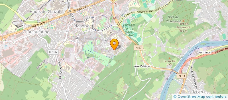 localisation de l'entreprise SAB - SOCIETE D'ANESTHESIE BISONTINE à BESANCON