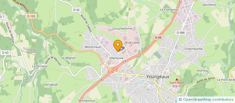 localisation de l'entreprise SAB'YMMO  YSSINGEAUX