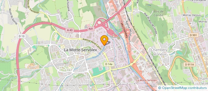 localisation de l'entreprise SABAUDIA TP à LA MOTTE-SERVOLEX