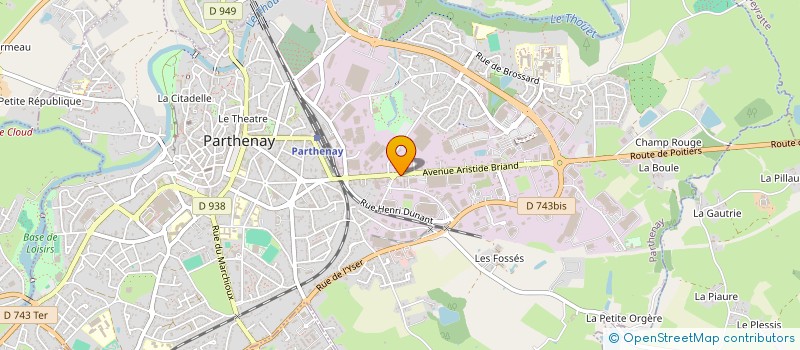 localisation de l'entreprise SABAX à PARTHENAY