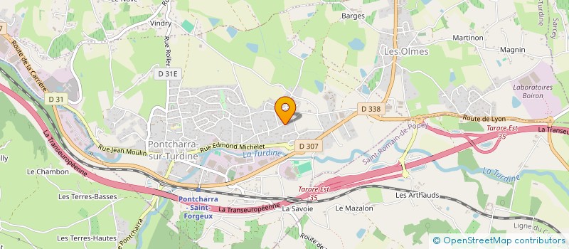 localisation de l'entreprise SABE à VINDRY-SUR-TURDINE
