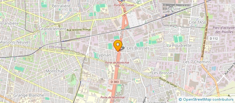 localisation de l'entreprise SABER  SOLUTIONS TRAVAUX  VILLEURBANNE