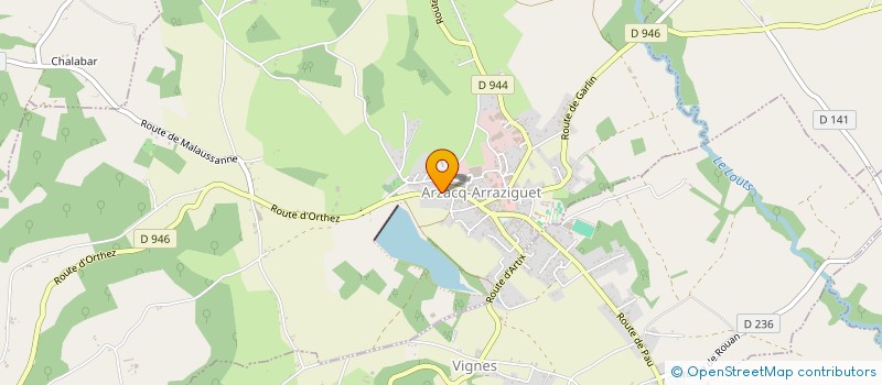 localisation de l'entreprise SABGONE à ARZACQ-ARRAZIGUET