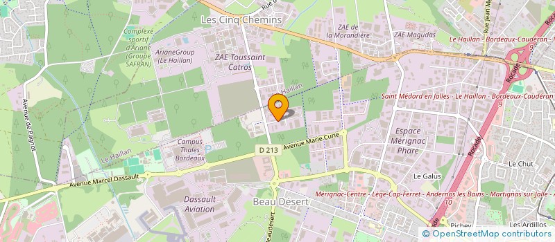 localisation de l'entreprise SABI LOCATION à MERIGNAC