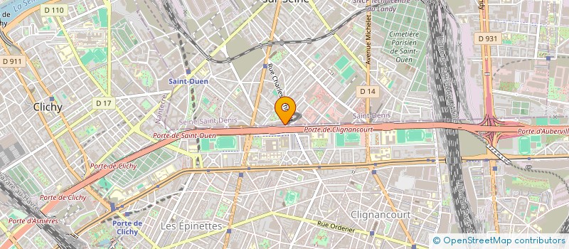 localisation de l'entreprise SABILE & SAHUN à SAINT-OUEN-SUR-SEINE