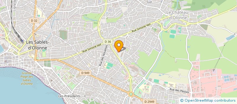 localisation de l'entreprise SABLALU OCEAN à LES SABLES D'OLONNE