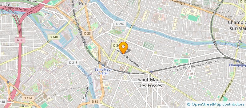 localisation de l'entreprise SABLAURE 95 à ST MAUR DES FOSSES