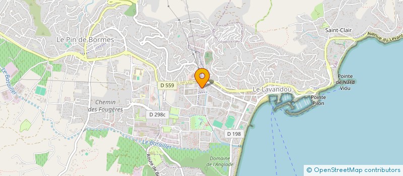 localisation de l'entreprise SABLES ET MIMOSAS à LE LAVANDOU
