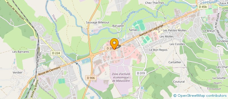 localisation de l'entreprise SABLIERE DE RIS SARL à THIERS