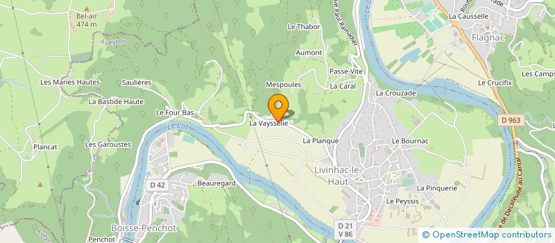 localisation de l'entreprise SABLIERES AGGLO BETON FLAGNAC à FLAGNAC