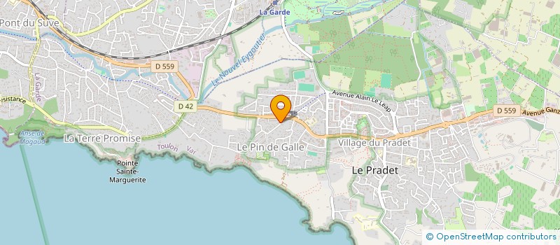 localisation de l'entreprise SABLON à LE PRADET