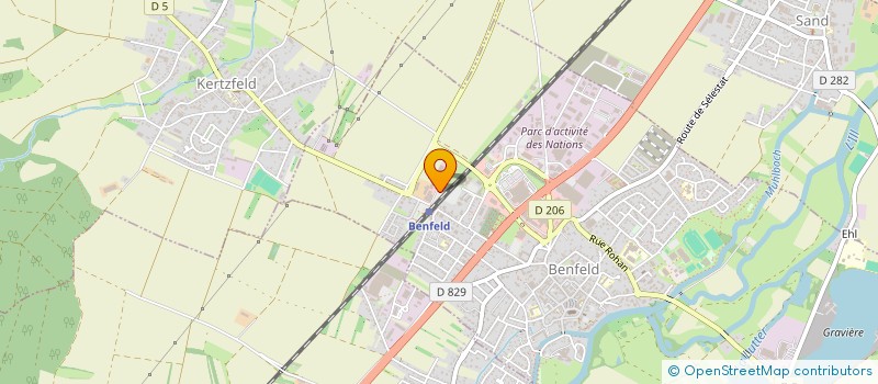 localisation de l'entreprise SABLONG  HUTTENHEIM