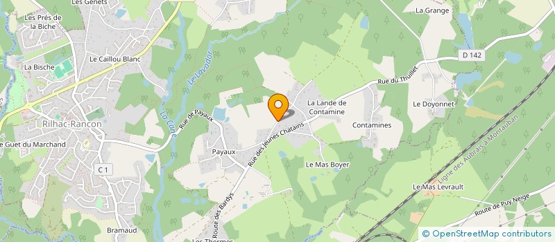 localisation de l'entreprise SABLONNADE  RILHAC-RANCON