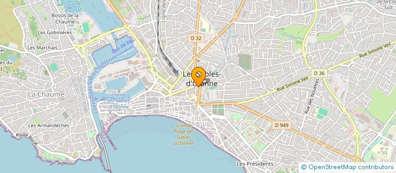 localisation de l'entreprise SABLONY  LES SABLES D'OLONNE