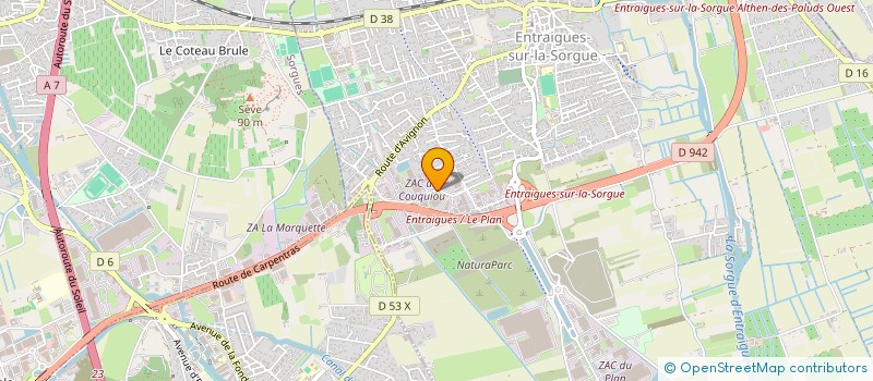localisation de l'entreprise SABOROS à ENTRAIGUES-SUR-LA-SORGUE