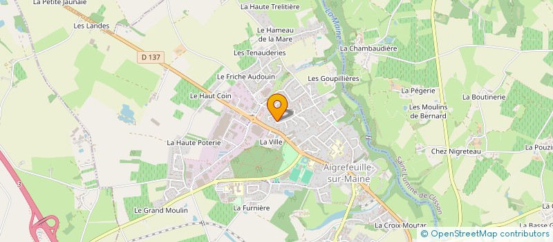 localisation de l'entreprise SABOTIERS  AIGREFEUILLE-SUR-MAINE