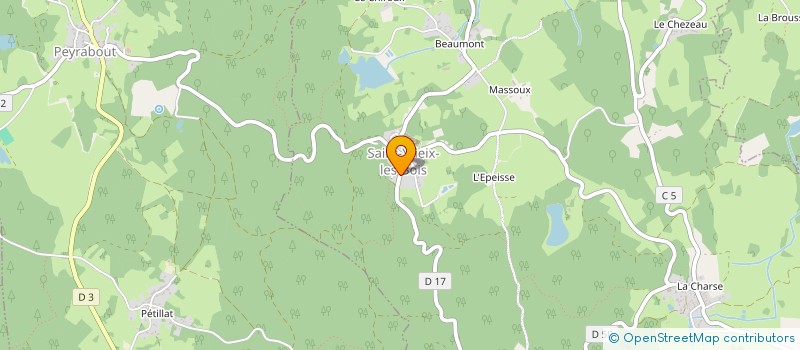 localisation de l'entreprise SABOTIERS  SAINT-YRIEIX-LES-BOIS