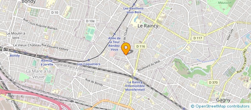 localisation de l'entreprise SABP SOCIETE ANONYME DES BATISSEURS PARISIENS à LE RAINCY