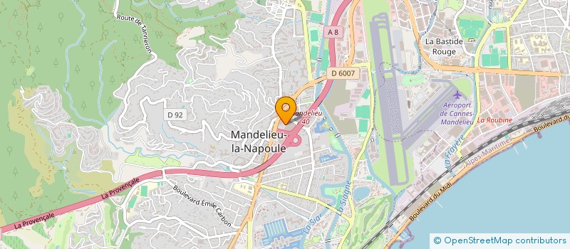 localisation de l'entreprise SABRILYJE à MANDELIEU-LA-NAPOULE