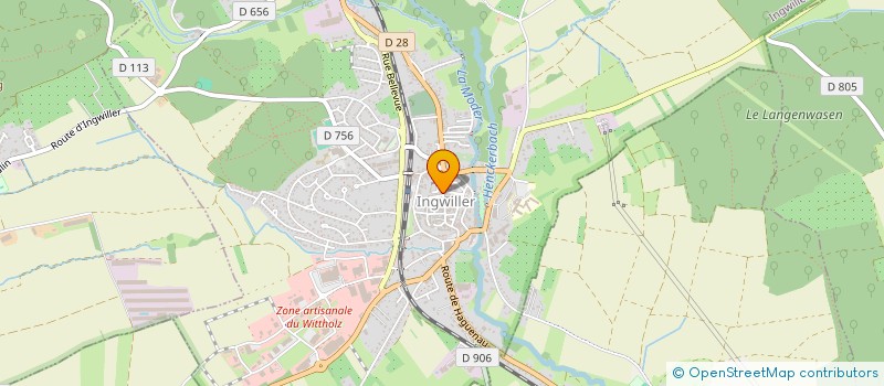 localisation de l'entreprise SABRINA COIFFURE  INGWILLER