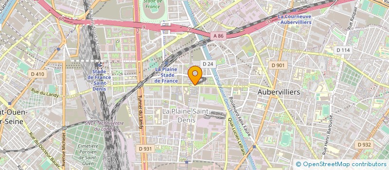 localisation de l'entreprise SACA à AUBERVILLIERS