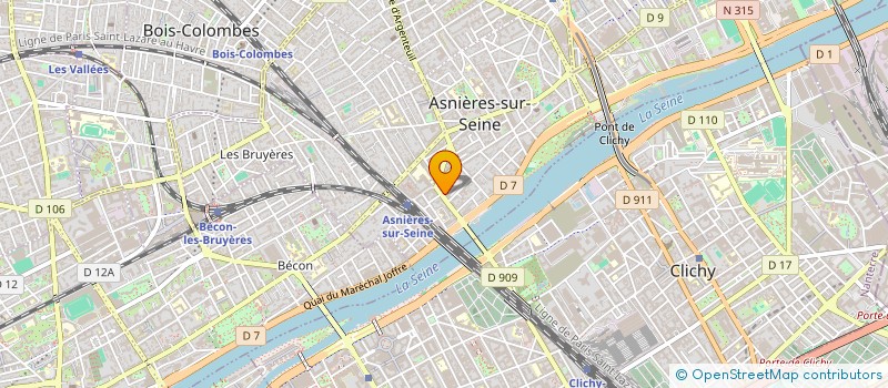 localisation de l'entreprise SACA à ASNIERES-SUR-SEINE
