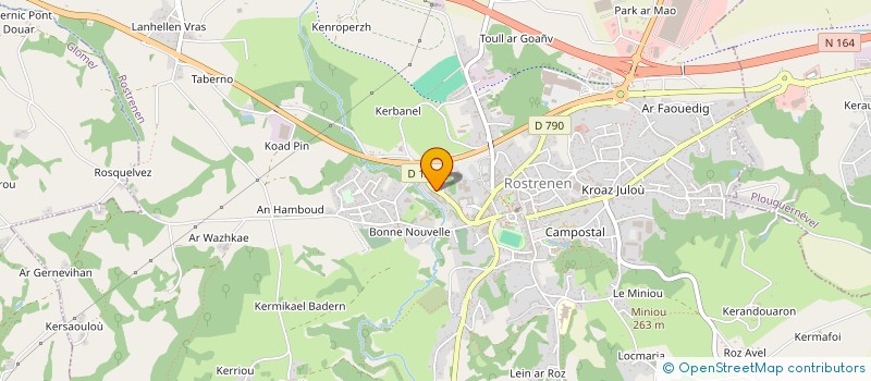 localisation de l'entreprise SACADE  ROSTRENEN