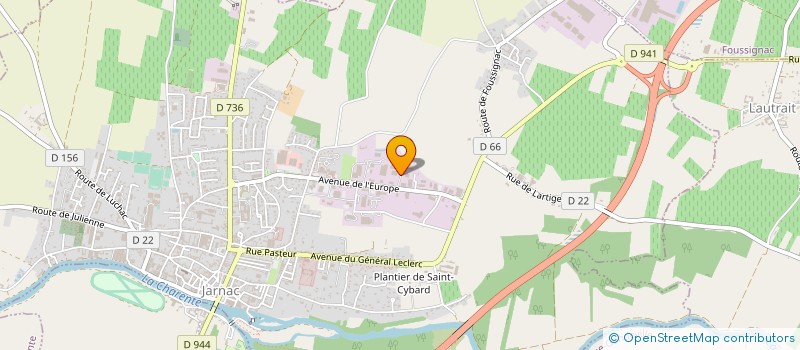 localisation de l'entreprise SACADE à JARNAC